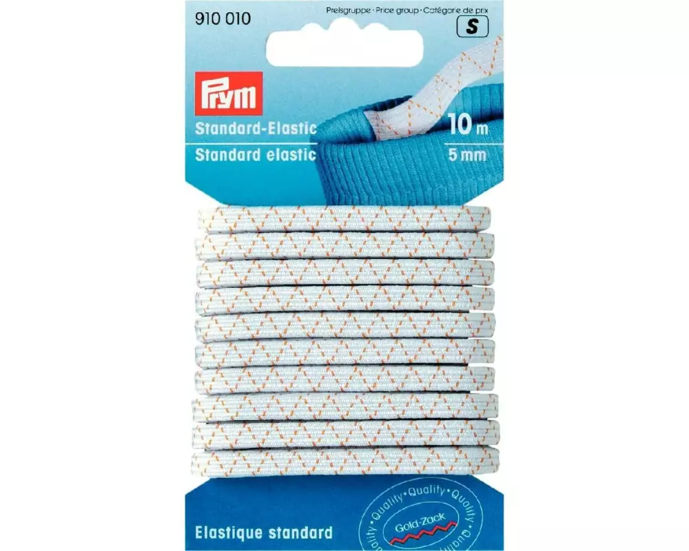 Prym Elastikband Standard 10 m, Weiss