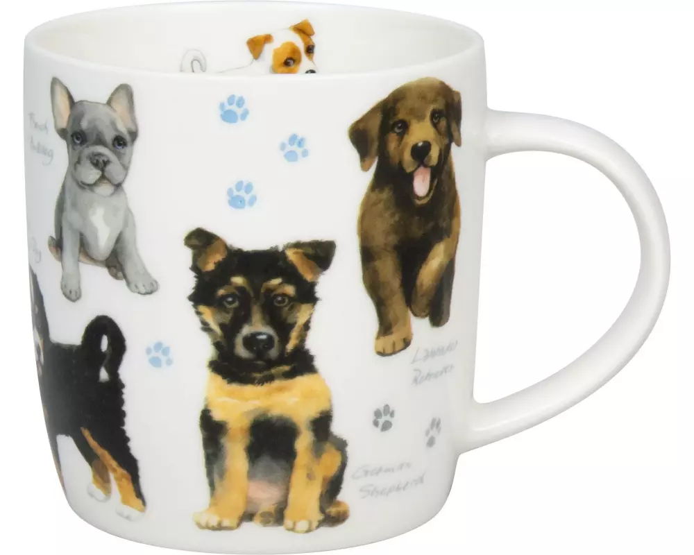 Könitz Universaltasse Natures Diversity – Hunde 400 ml, Weiss