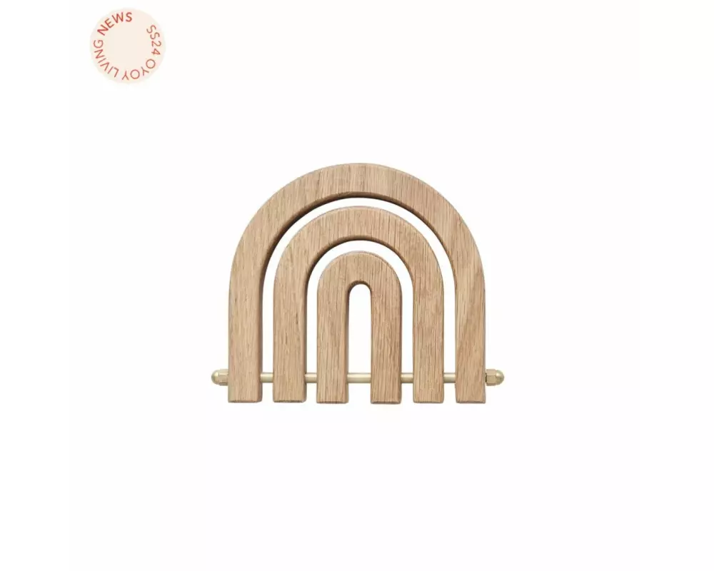 OYOY Glasuntersetzer Rainbow Wooden Nature