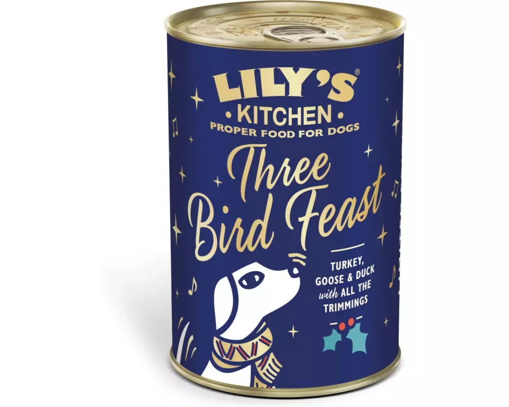 Lily's Kitchen Nassfutter Festschmaus mit drei Geflügelarten, 400 g