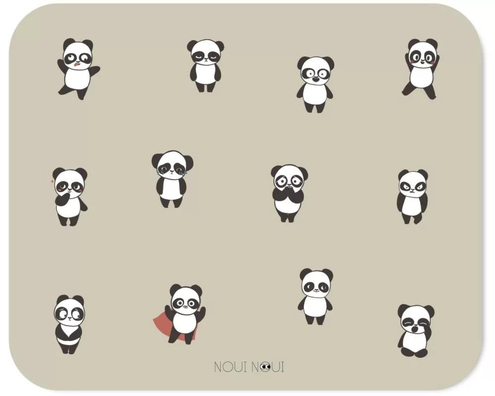 Noui Noui Kindertischset XL Panda 55 x 45 cm