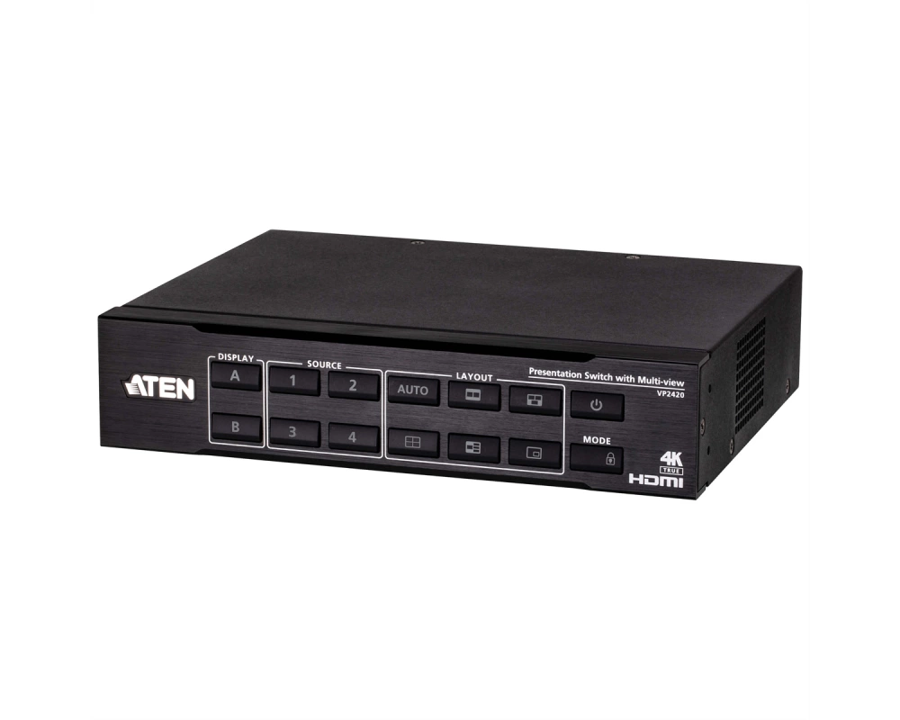 ATEN VP2420 4 x 2 True 4K Presentation Matrix Switch mit Multi View