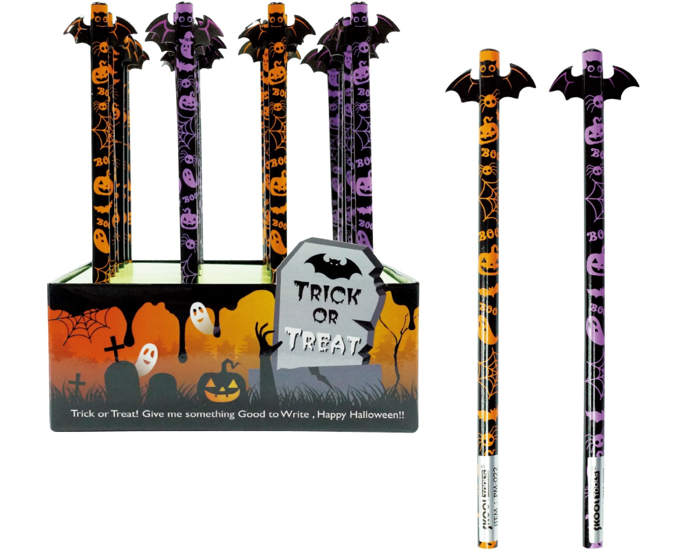 ROOST Bleistift Fledermaus PM-022 Halloween, assortiert