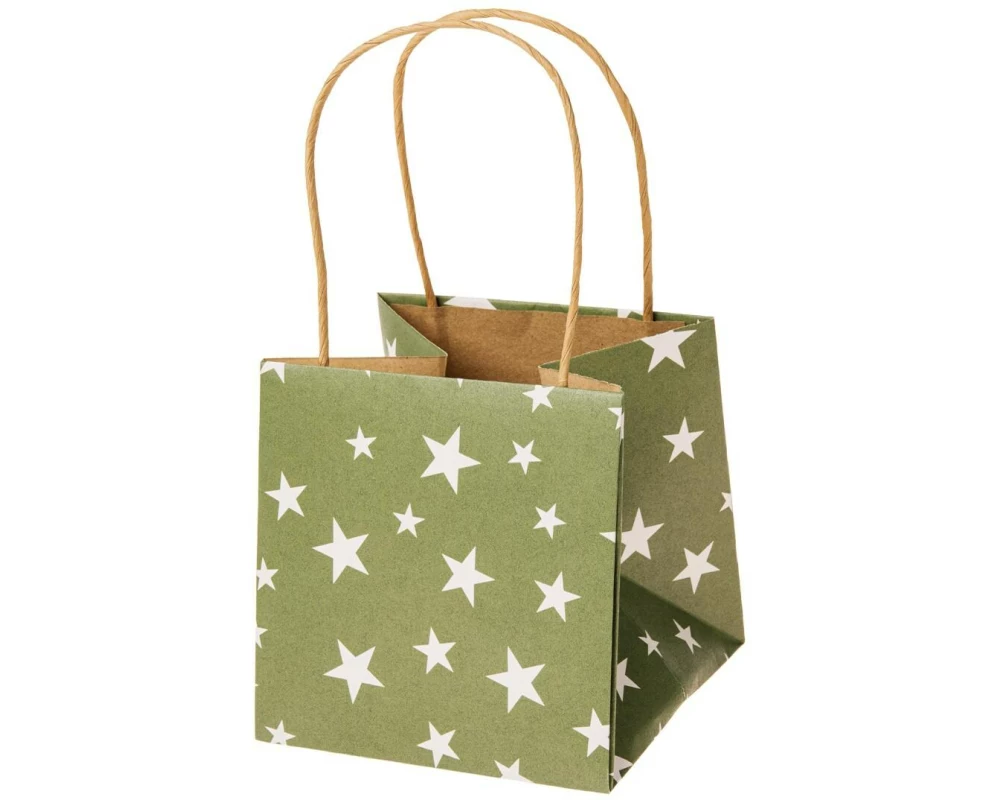 Opiflor Papiertasche Star Weiss/Grün, Stern