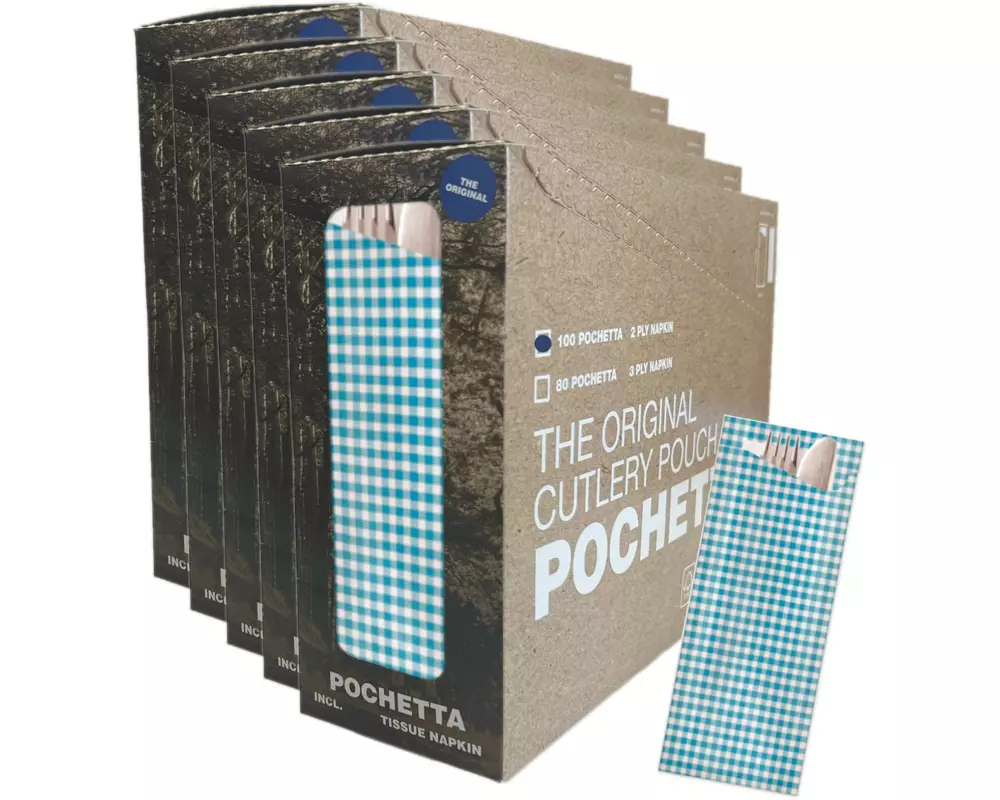 Pochetta Einweg-Besteckset Oktoberfest, 500 Stück, Blau / Weiss