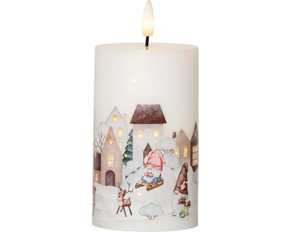 Star Trading Winterland Pillar, Indoor, 15 cm Höhe, Timerfunktion