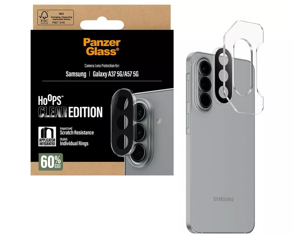 Panzerglass Hoops Kameraschutz Galaxy A37 / A57 Glas Transparent