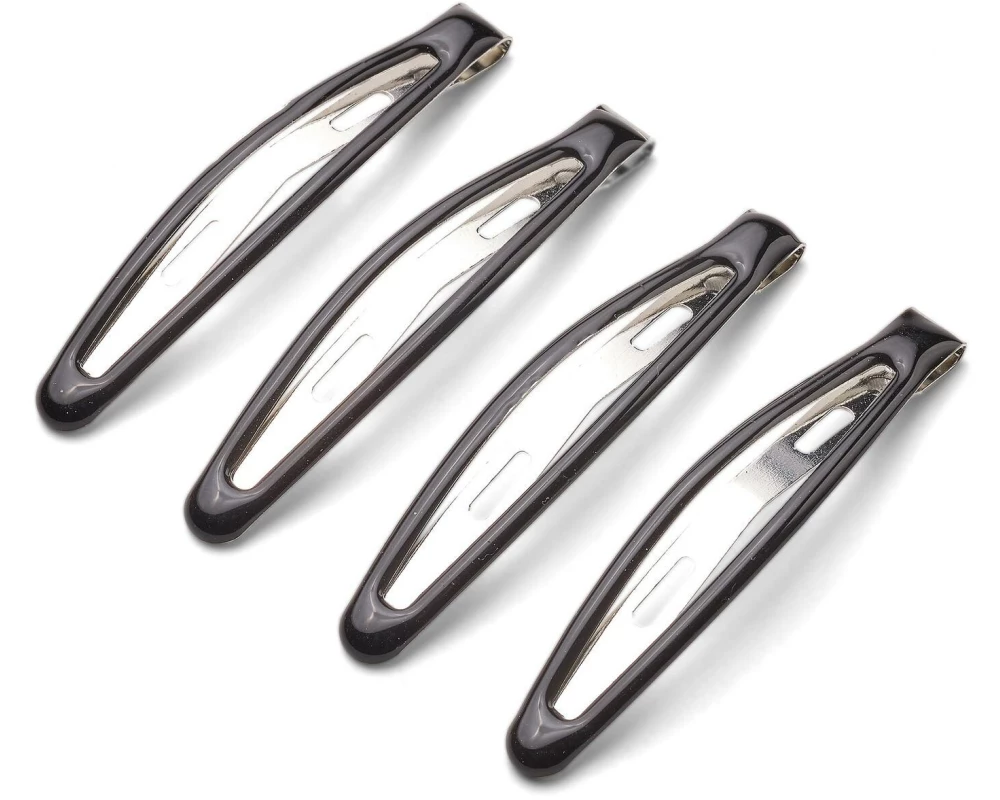 DailyGo Haarspange Click Clack slimline mit epoxy 6 cm, schwarz