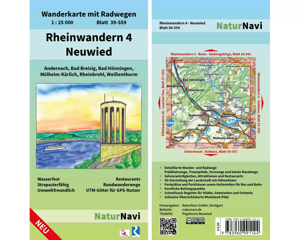 Rheinwandern 4 - Neuwied 1:25 000