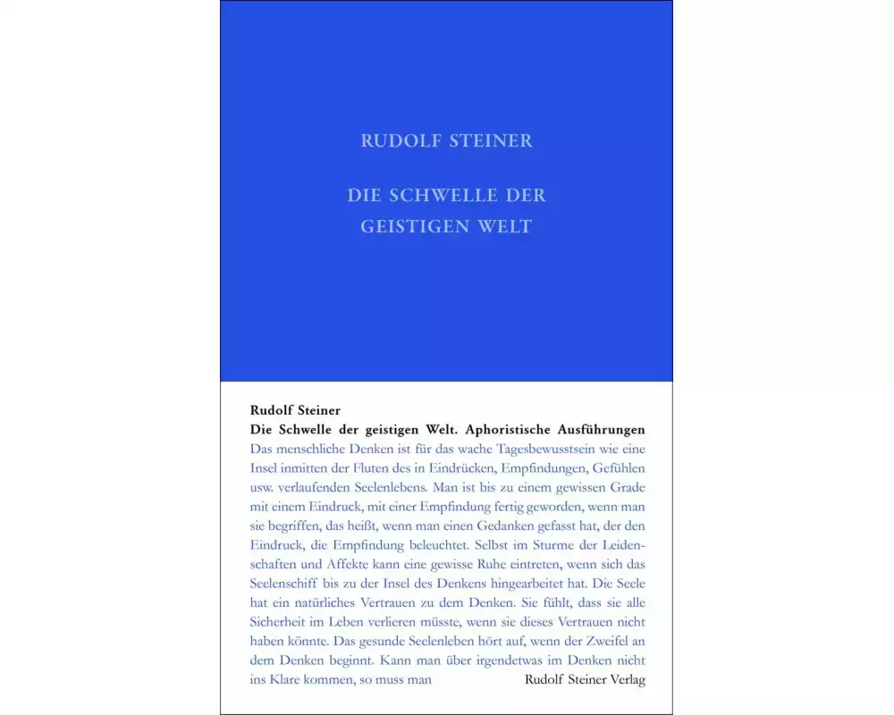 Die Schwelle der geistigen Welt