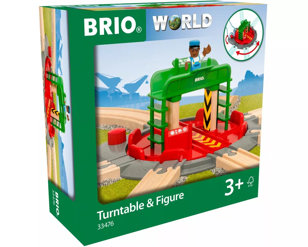 BRIO World - Lok-Drehscheibe mit Kontrollbrücke