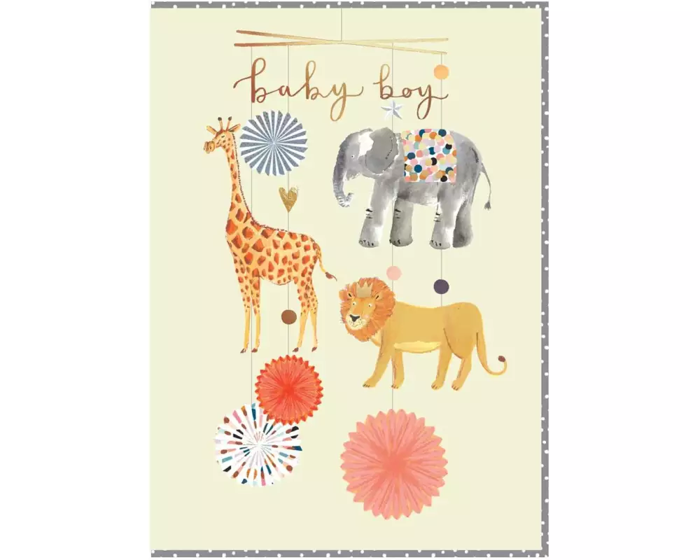 Cart Glückwunschkarte Baby Boy 12 x 17 cm