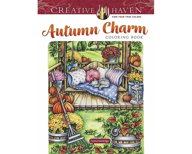 Creative Haven Autumn Charm Coloring Book