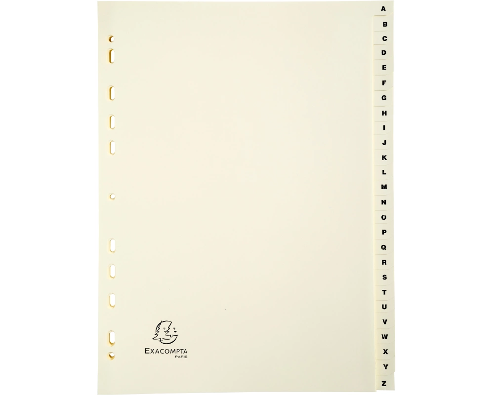 BIELLA Kartonregister A4 1126E elfenbein A-Z 26-teilig