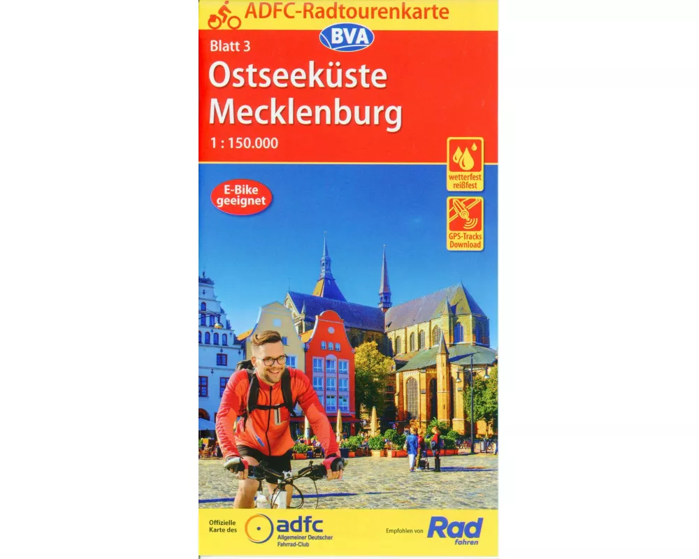 BVA ADFC Radtourenkarte Ostseeküste Mecklenburg 1:150.000