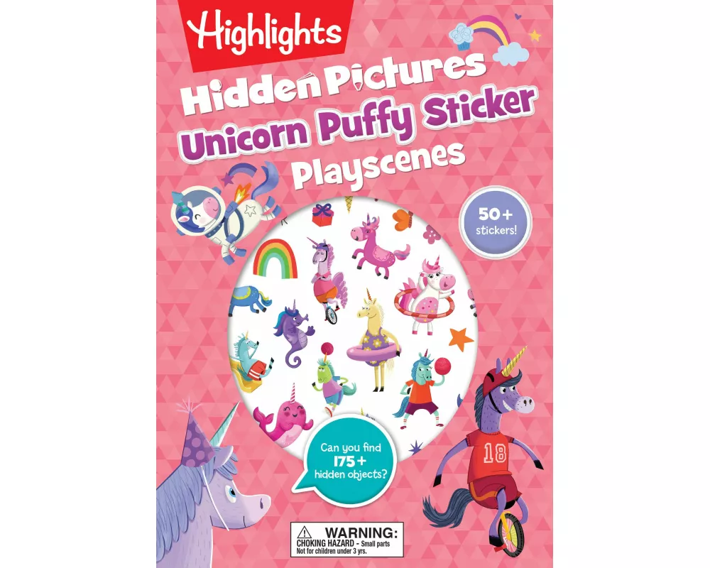 Unicorn Hidden Pictures Puffy Sticker Playscenes