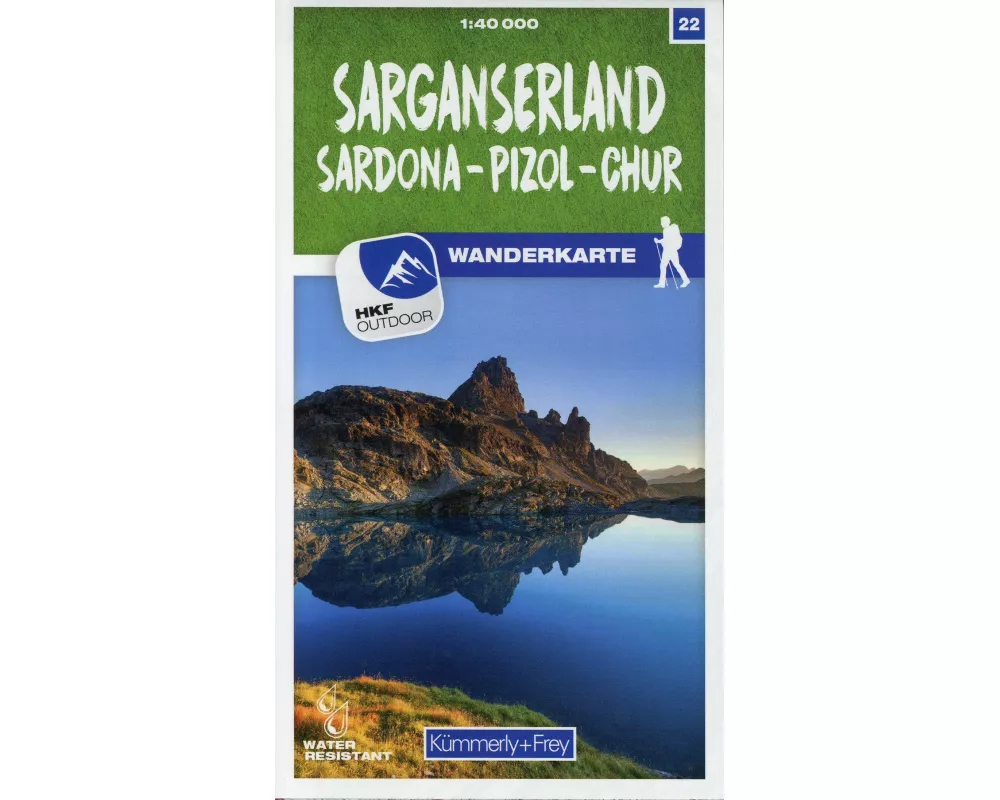 Kümmerly+Frey Wanderkarte 22 Sarganserland 1:40.000