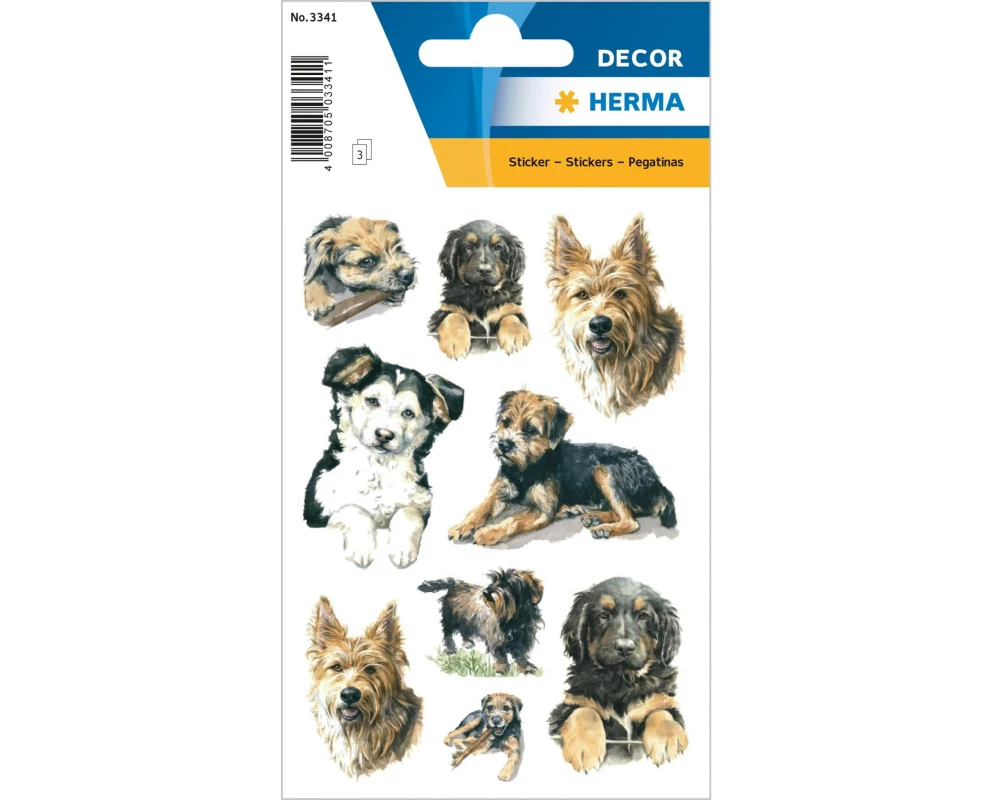 Herma Stickers Hunde Papier Mehrfarbig