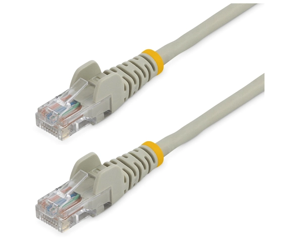 StarTech.com 0.5m Gray Cat5e Patch Cable with Snagless RJ45 Connectors
