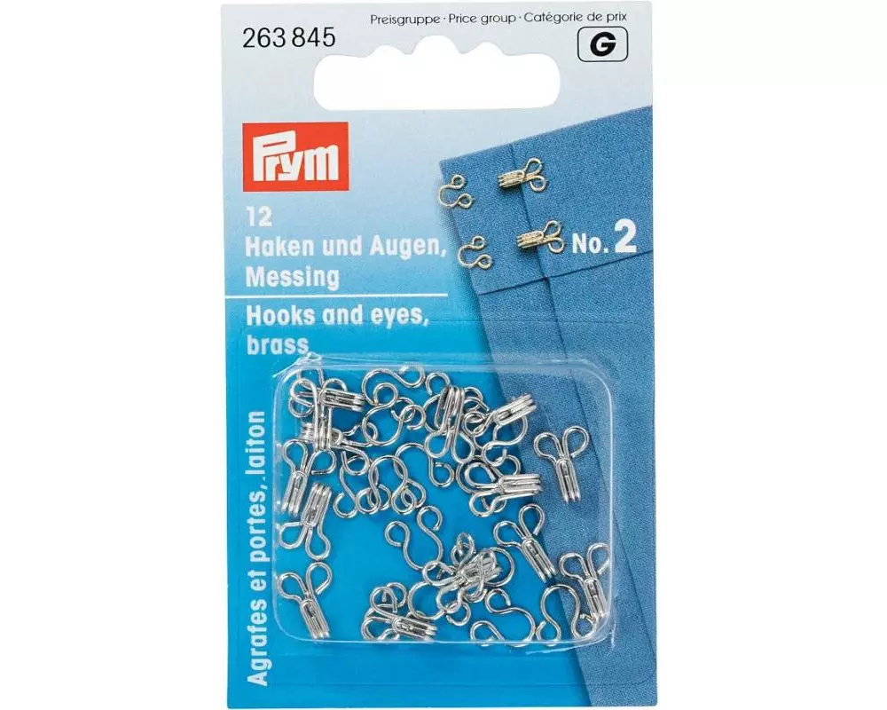 Prym Ösen Silber, Nr. 2, 12 Stück