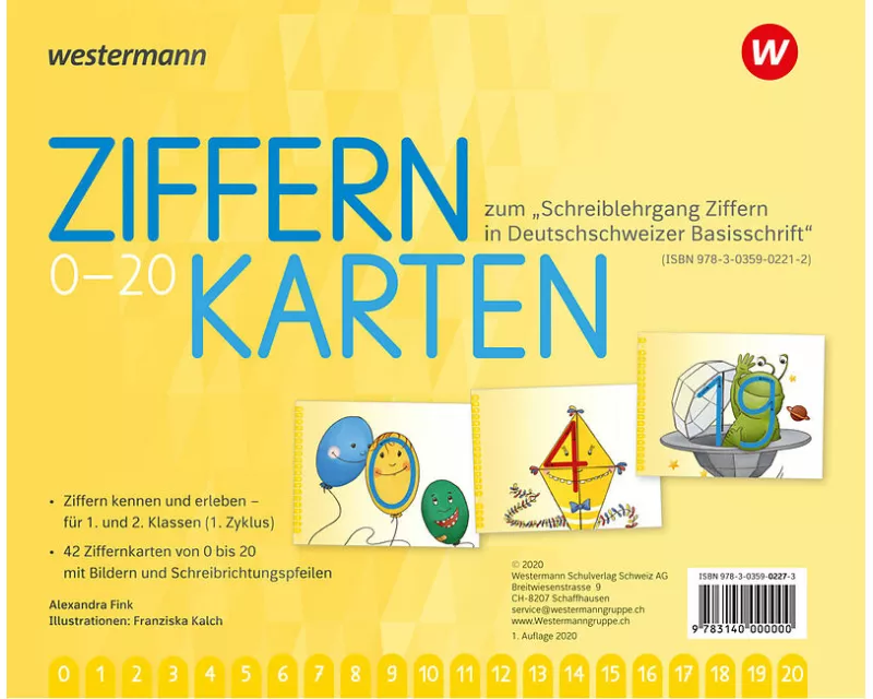 Ziffern Karteikarten