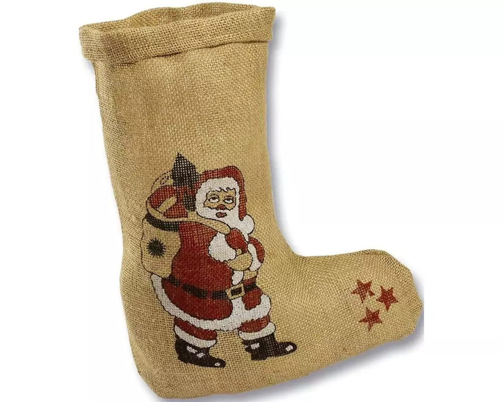 Folia Jutesack Samichlaus in Stiefelform 20 x 33 cm