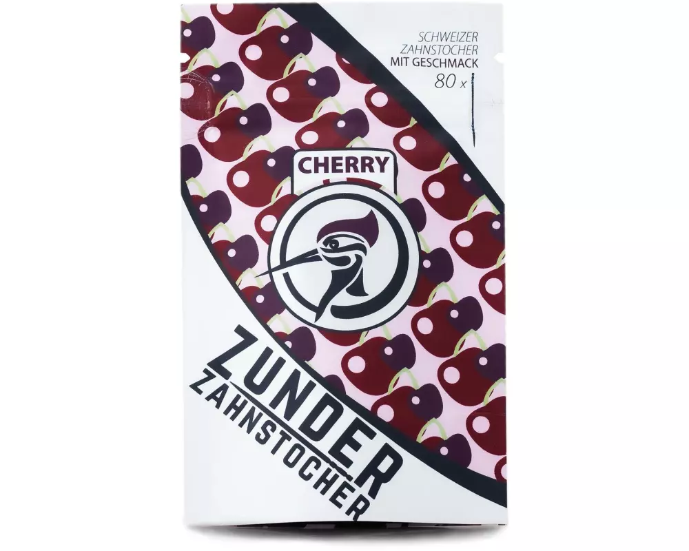 Zunder Zahnstocher Zahnstocher Cherry 80 Stück