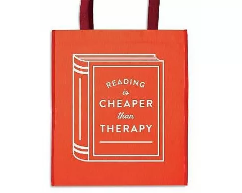 Reading is Cheaper Than Therapy Reusable Shopping Bag