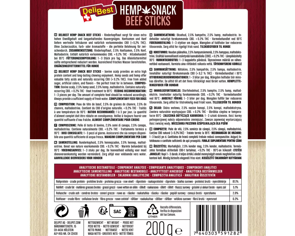 DeliBest HempSnack Dental Care 70 g