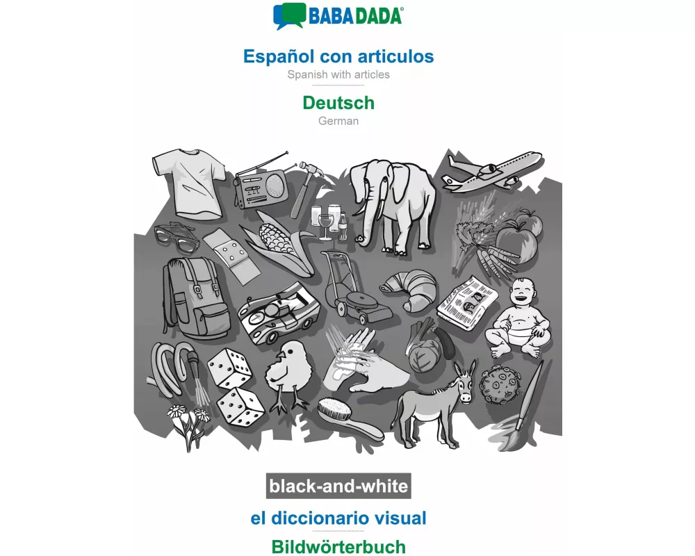 Español con articulos - Deutsch, el diccionario visual, BW