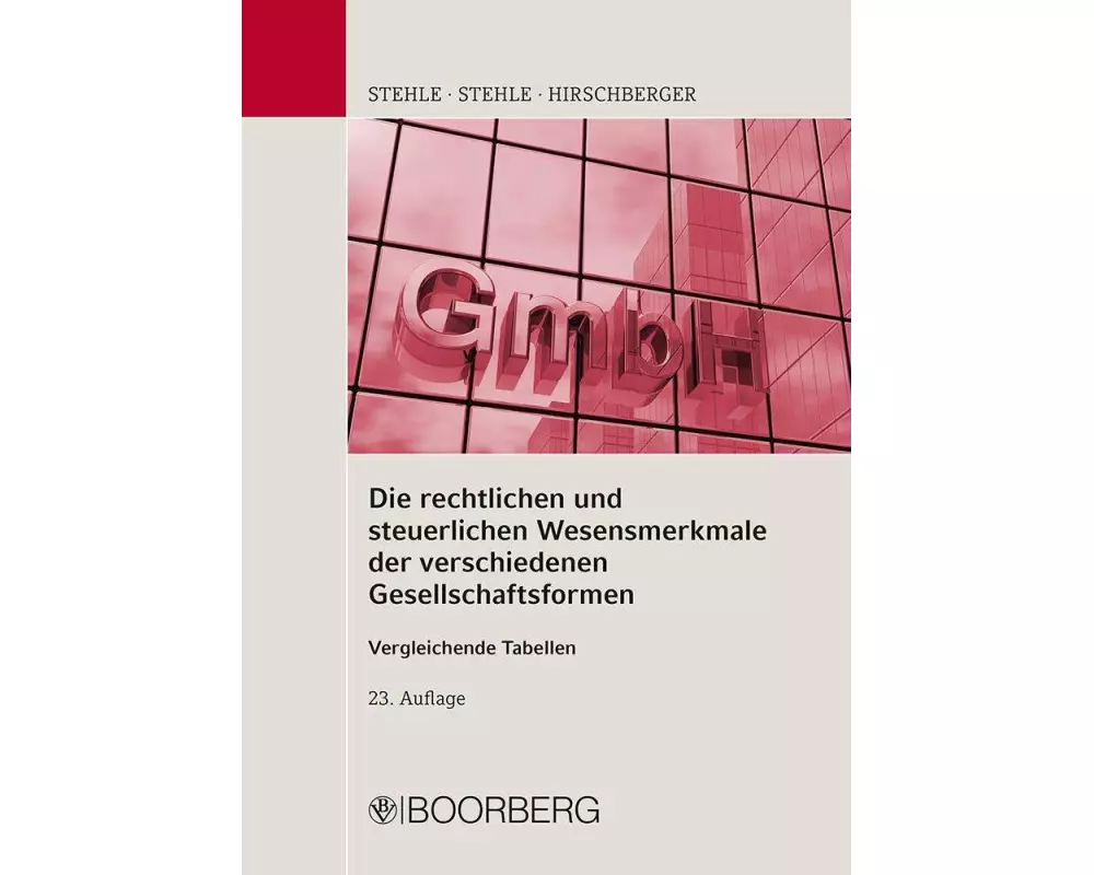 Die rechtlichen und steuerlichen Wesensmerkmale der verschiedenen Gesellschaftsformen