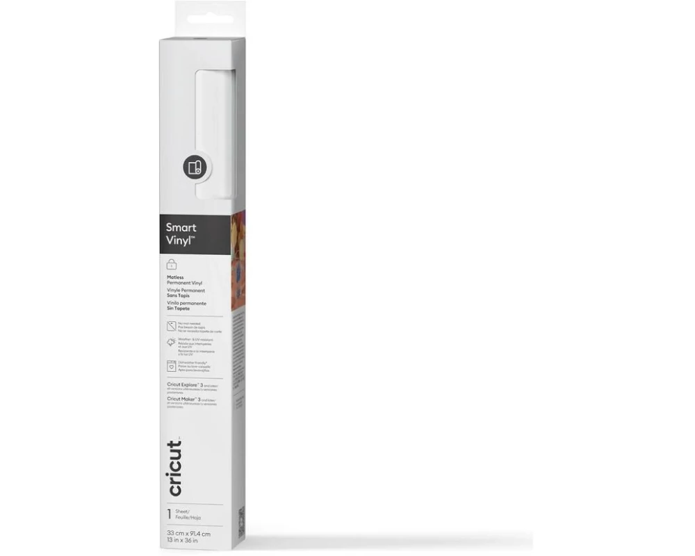 Cricut Vinylfolie Smart Permanent 33 x 91.4 cm, 1 Stück, Weiss