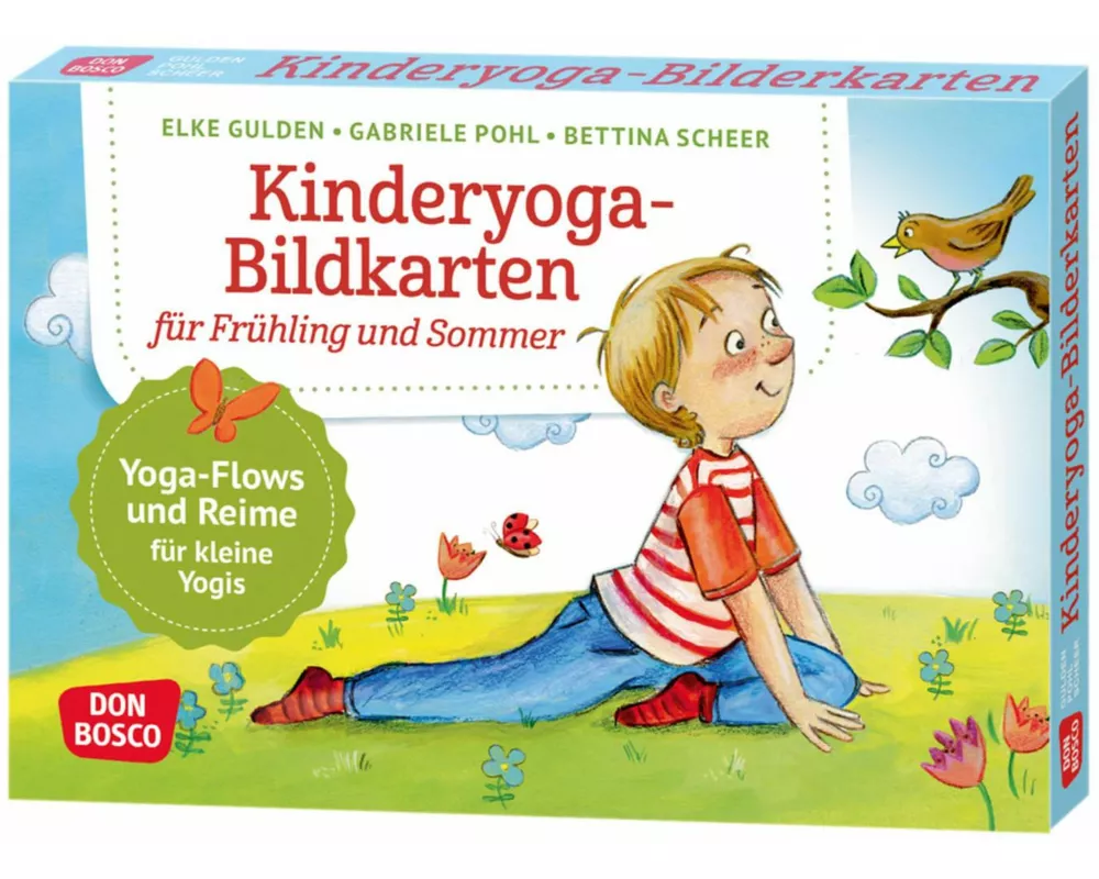 Kinderyoga-Bildkarten für Frühling und Sommer