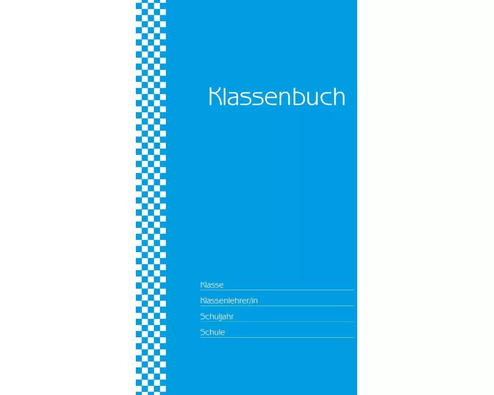 Klassenbuch "Standard", Umschlagfarbe: türkis