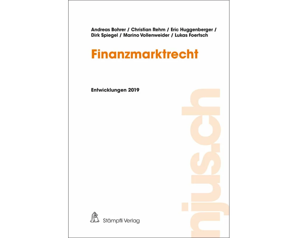 njus Finanzmarktrecht / Finanzmarktrecht, Entwicklungen 2019