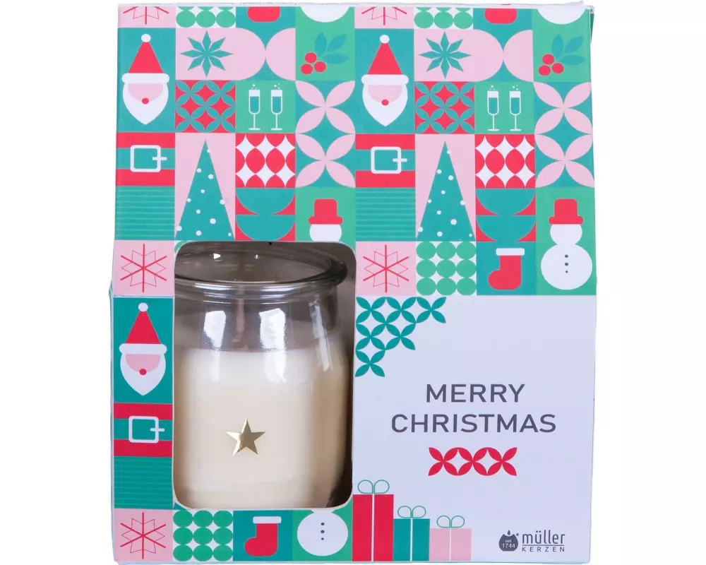 müller Kerzen Geschenkbox X-mas Set 2x 70 x 59 mm