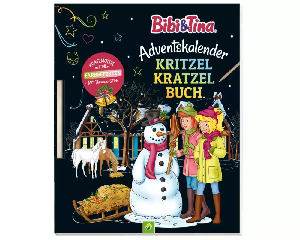 Bibi & Tina Adventskalender Kritzel-Kratzel Buch