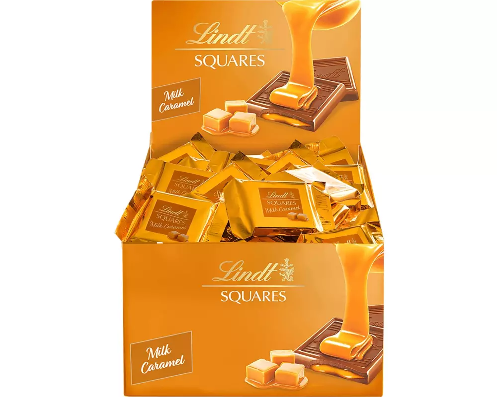 Lindt Schokoladen-Pralinen Squares Milk Caramel 750 g