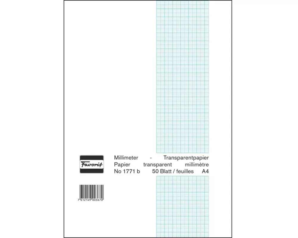 Favorit Notizblock 21 x 29.7 cm, 50 Blatt, Weiss/Blau