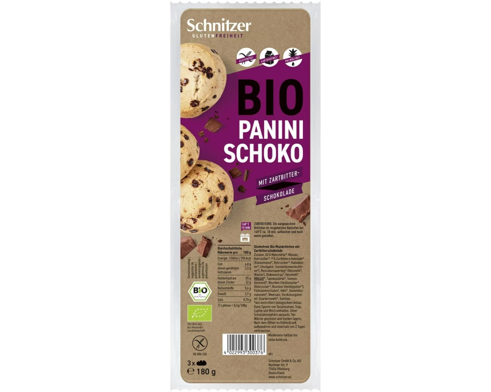 Schnitzer Bio Panini Schoko 180g