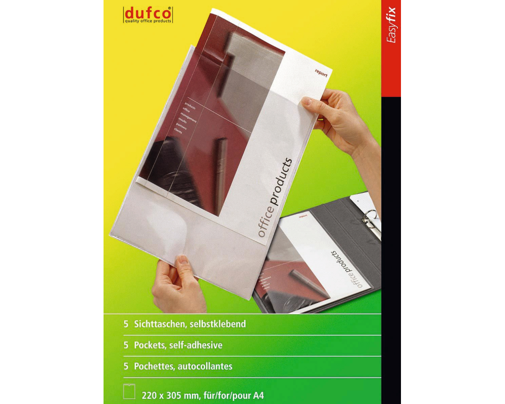 DUFCO Easyfix Sichttasche 50003.204 220x305mm A4,5 Stk.
