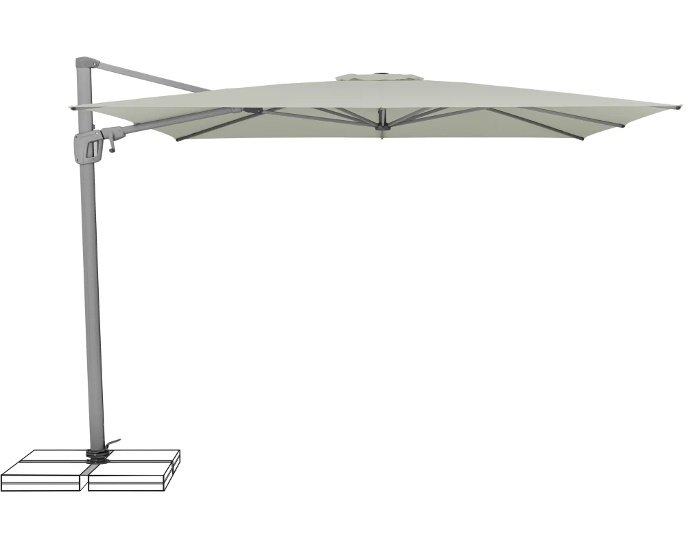 Suncomfort by Glatz Sonnenschirm Sunflex, 300 x 300 cm, Light Grey
