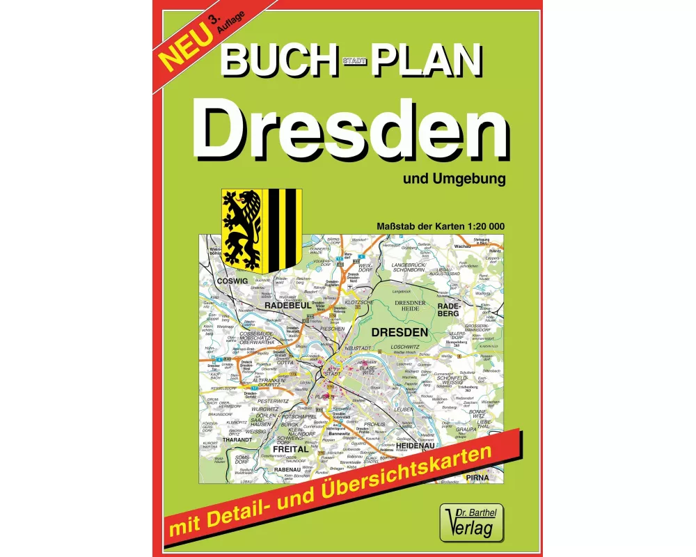 Buchstadtplan Dresden und Umgebung 1 : 20 000