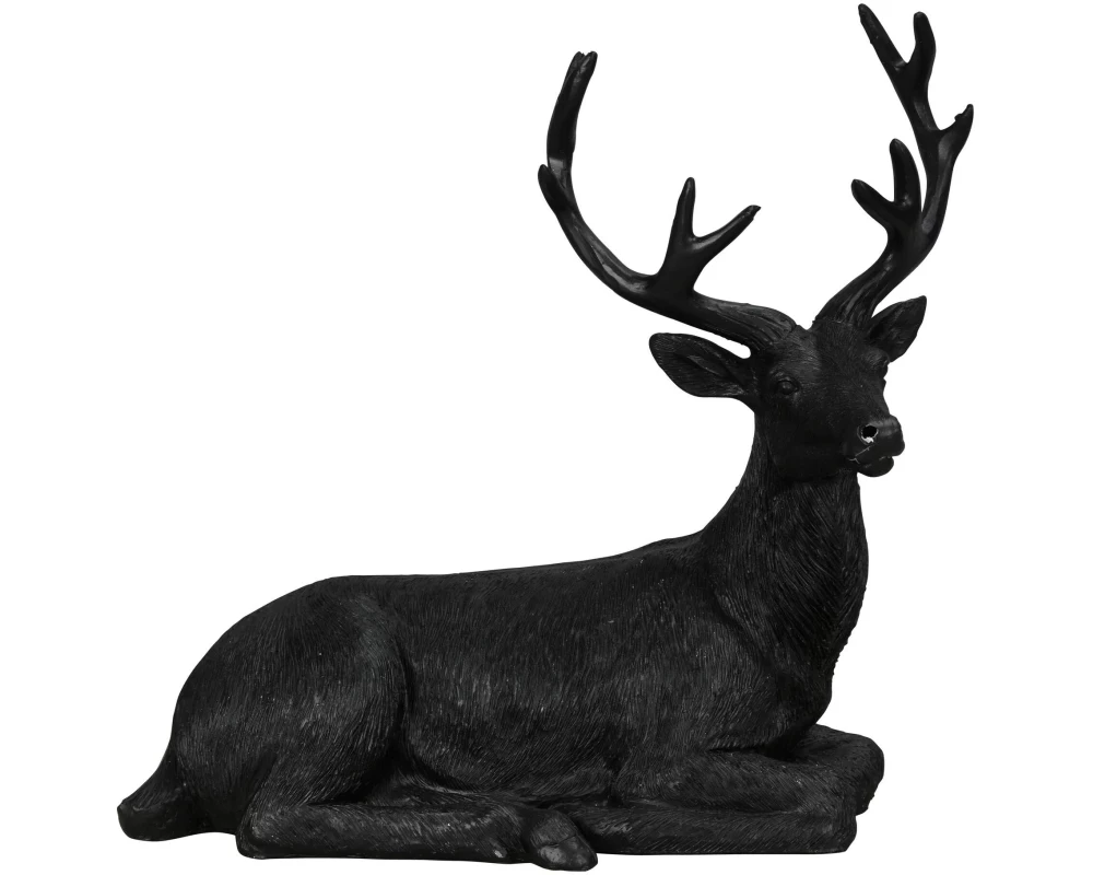 COCON Aufsteller liegender Hirsch, Schwarz