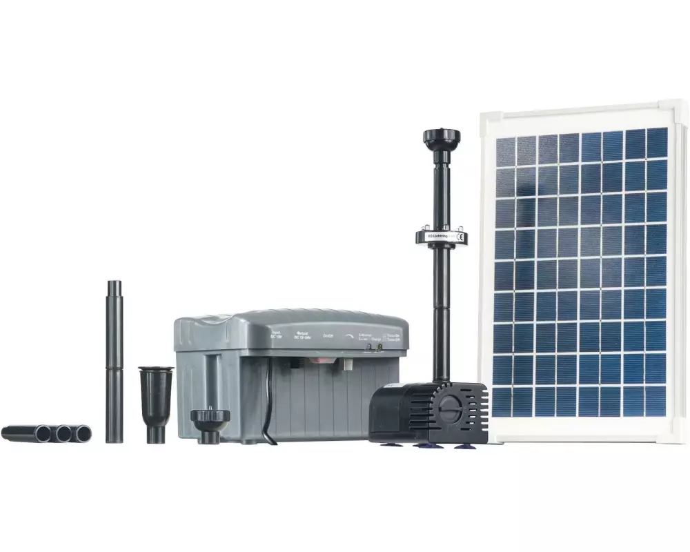 HEISSNER Solar-Teichpumpen-Set ca. 750 l/h mit LED
