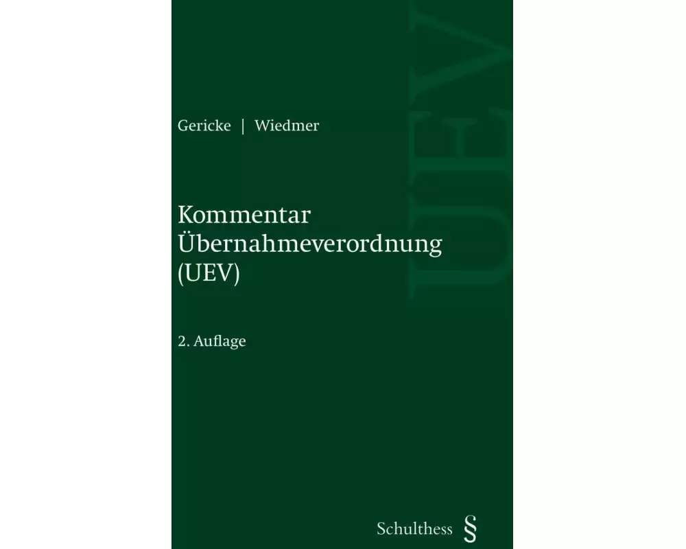 Kommentar Übernahmeverordnung (UEV)