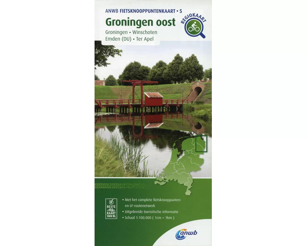 Groningen oost (Groningen / Winschoten / Emden (DU) / Ter Apel) 1:100 000