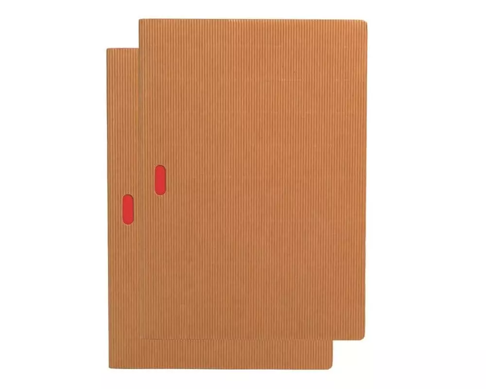 PaperOh Notizbuch Ondulo A4, Blanko, Nature, 2 Stück
