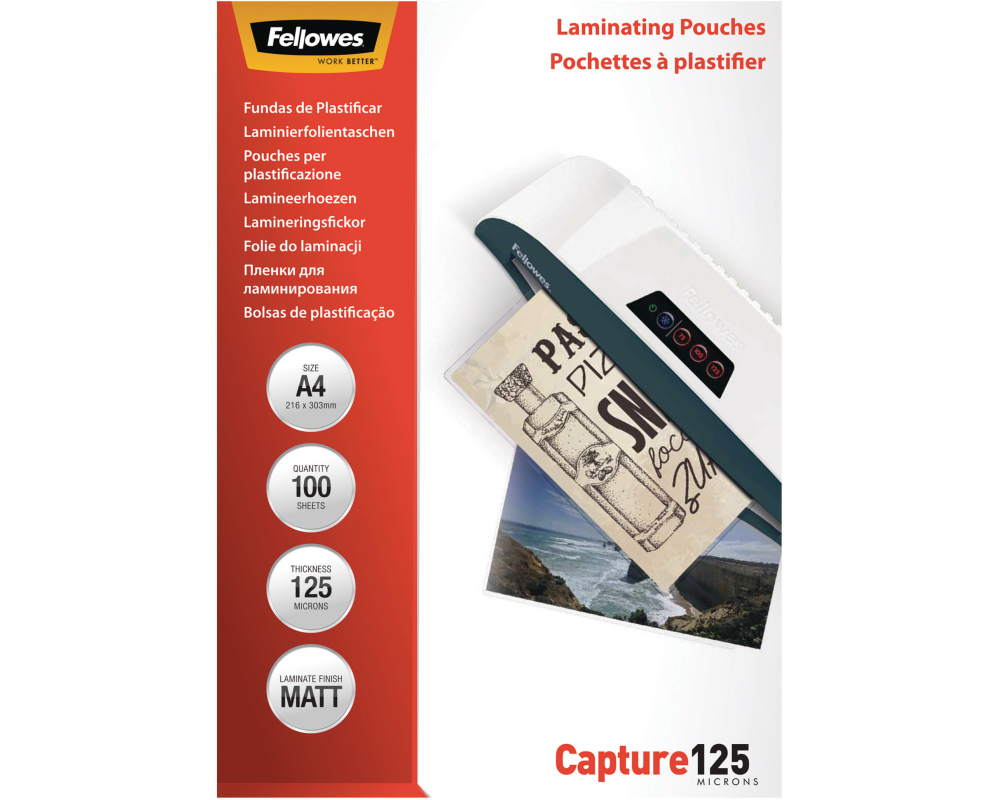 FELLOWES Laminiertasche A4 5328502 matt, 125my 100 Stk