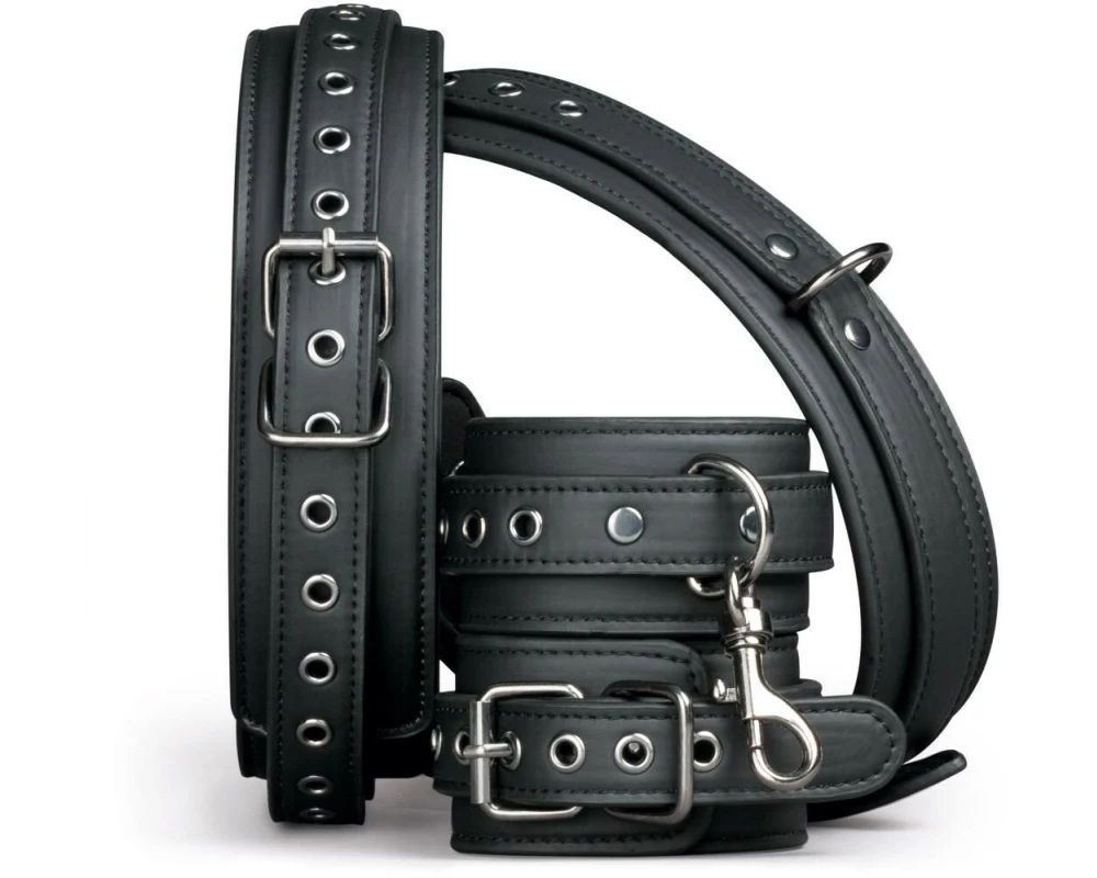 Easytoys Fetish Collection Thigh und Wrist Cuff Set Schwarz
